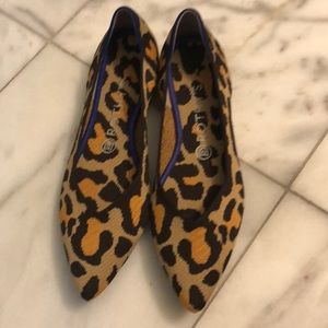 leopard “The point shoe.” Never worn outside